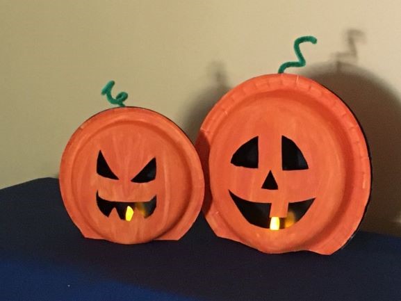 Paper Plate Jack O'Lantern - Parker Memorial Library